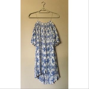 Banjul size S white/blue dress